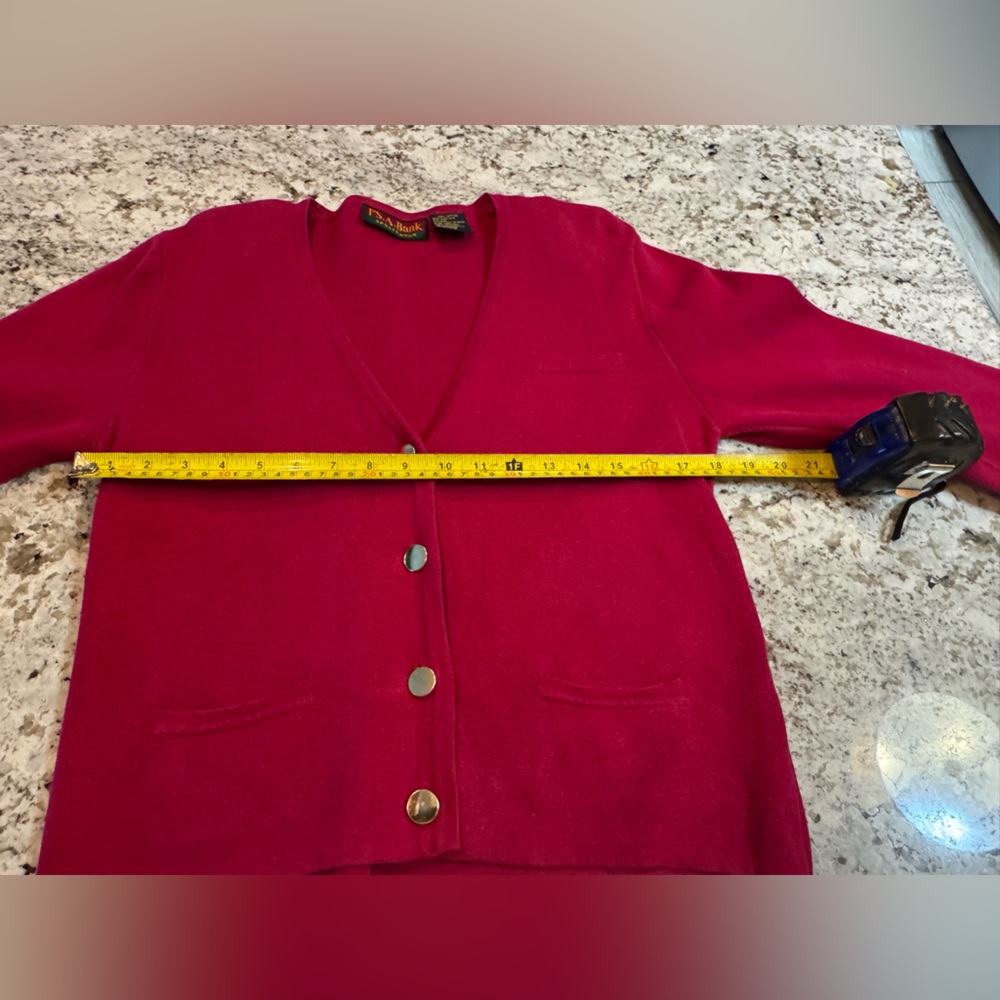 Jos. A. Bank Women's Vivid Berry Cardigan - Picture 3 of 4